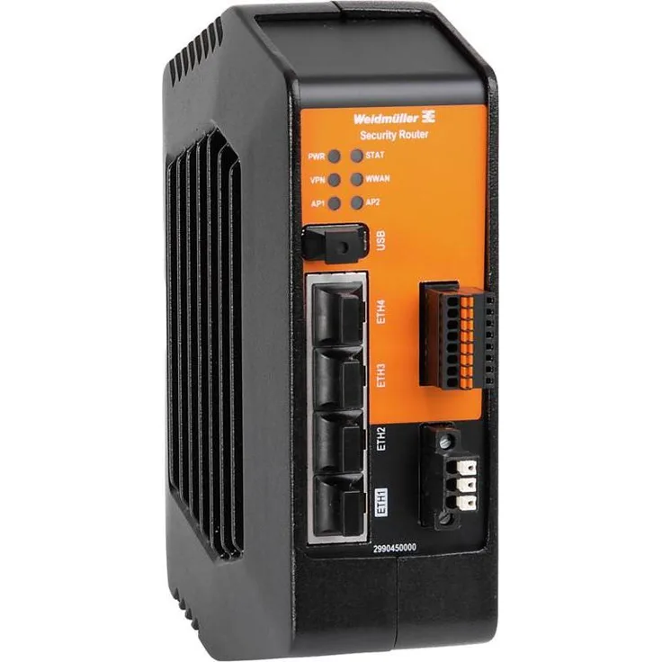 Weidmüller Router 4x RJ45, Industrie-Router mit hoher Netzwerkgeschwindigkeit