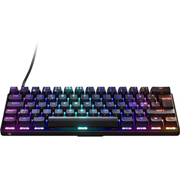 SteelSeries Apex 9 Mini - Mechanische Gaming-Tastatur - Optische Switches - 2-Punkt-Betätigung - Kompakter Esports Mini 60 % Formfaktor - Hotswap-fähige Switches - Nordisches (QWERTY) Layout – Bild 1