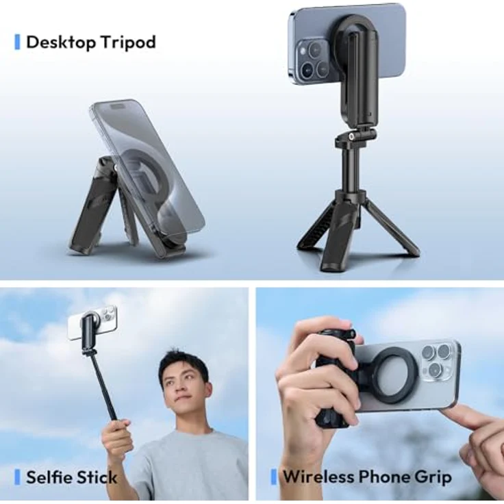 Ulanzi JJ03 Magnetic Tripod, Stativ mit magnetischer Halterung für Smartphones und Kameras – Bild 3
