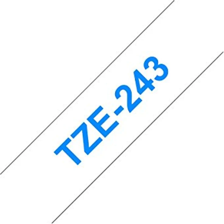 Brother Original P-touch Schriftband TZe-243 18 mm, blau auf weiß (kompatibel u.a. mit Brother P-touch 1830VP, D400/VP, D450, D600/VP, P700, -2430), 5834090 – Bild 2
