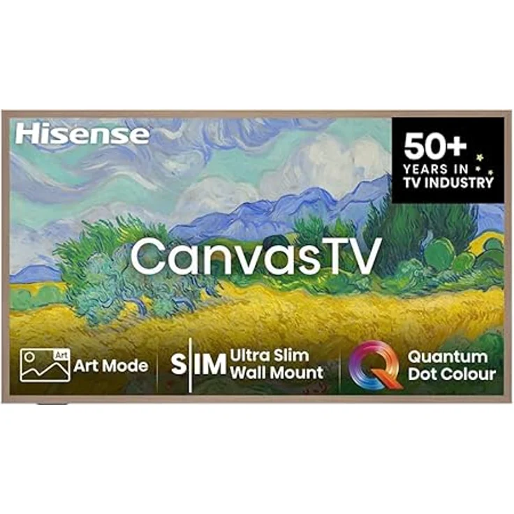 Hisense 55S7NQ 139 cm (55 Zoll) Canvas TV, 4K QLED, Wide Color Gamut, Dolby Vision IQ, 144 Hz, Alexa Built-in – Bild 1