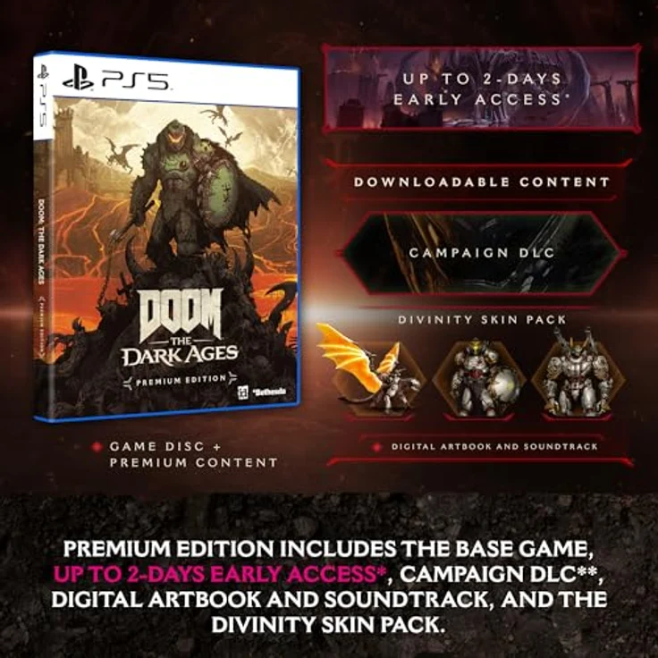 Xbox DOOM: The Dark Ages - Premium Edition - PS5 Spiel mit Early Access, Kampagnen-DLC, Digital Artbook und Divinity Skin Pack – Bild 2