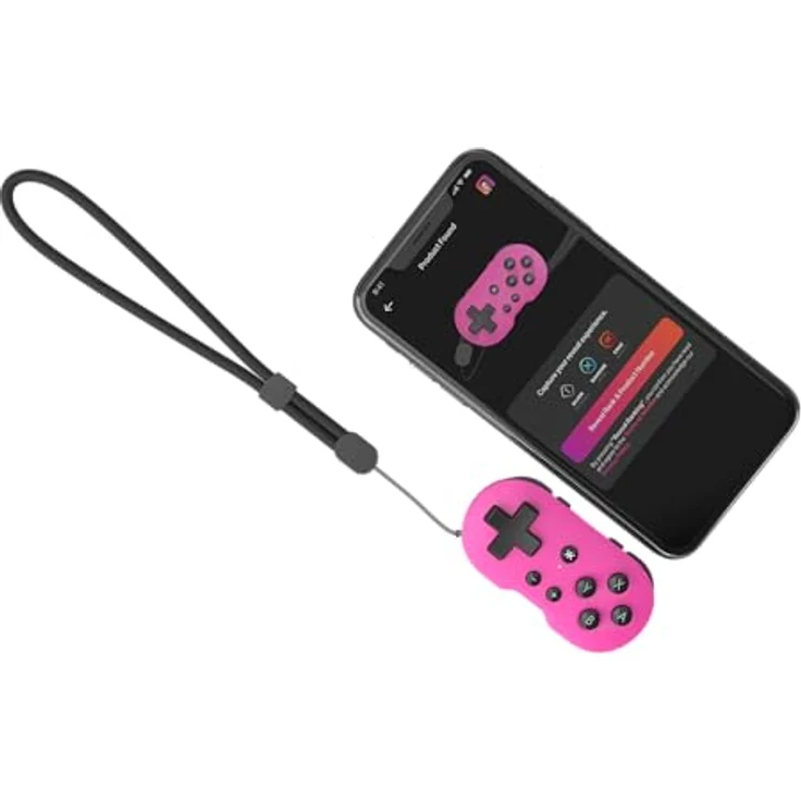 CRKD ATOM - Collectible Keychain Controller for Nintendo Switch, PC, Mac, Mobile and Smart TV (Hot Pink) - Bluetooth, 10 Hours Play, Rechargeable – Bild 3