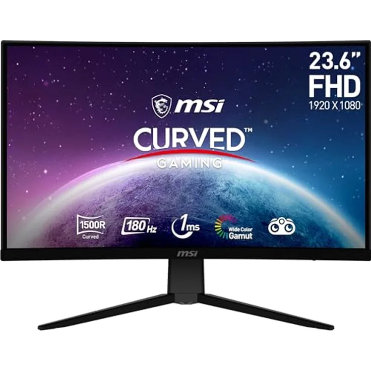 MSI G2422C 23,6 Zoll FHD Curved Gaming Monitor, 1500R VA Panel, 180Hz/1ms, Adaptive Sync, DP 1.2a, HDMI 2.0b CEC