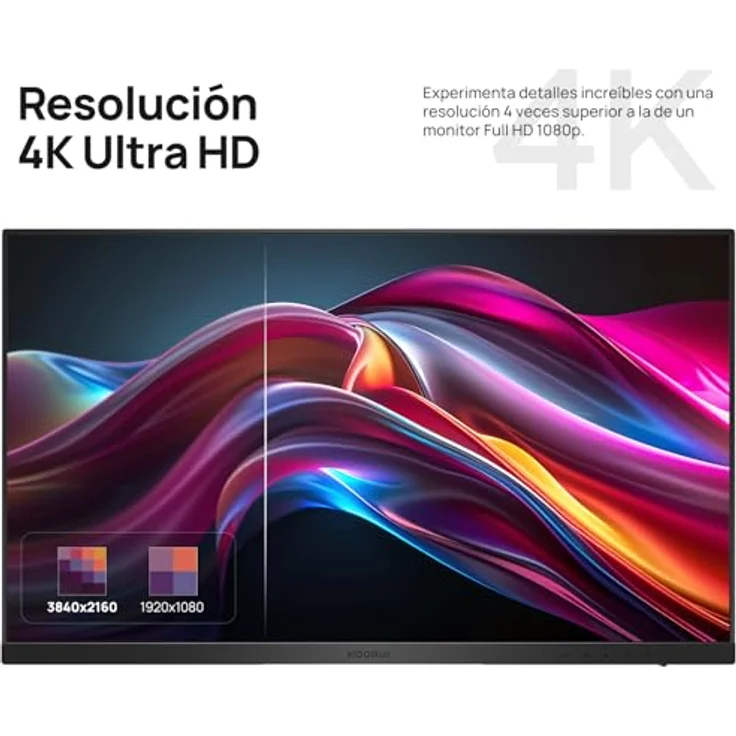 KOORUI N07 Monitor, 27 Zoll 4K UHD mit IPS-Technologie und Eye-Care Mode, schwarz – Bild 2