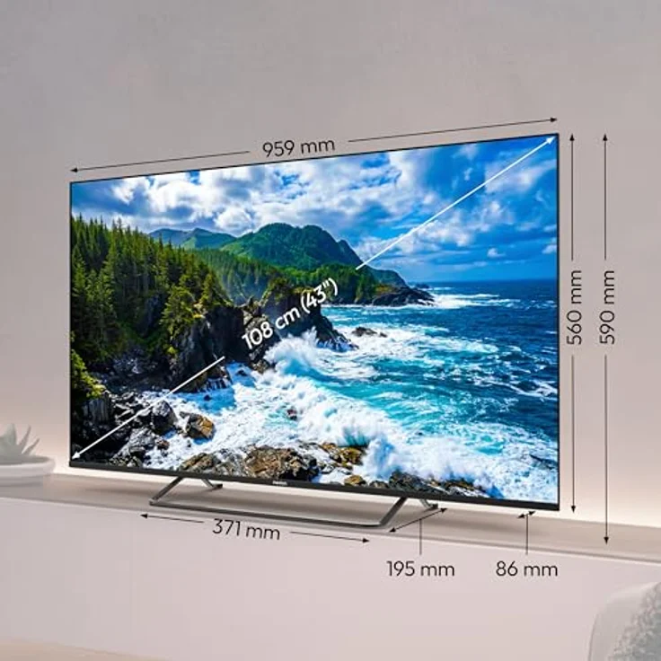 MEDION MD 843302, 43 Zoll UHD Smart-TV mit Dolby Vision HDR, HBO Max, Bluetooth und VIDAA Store – Bild 2