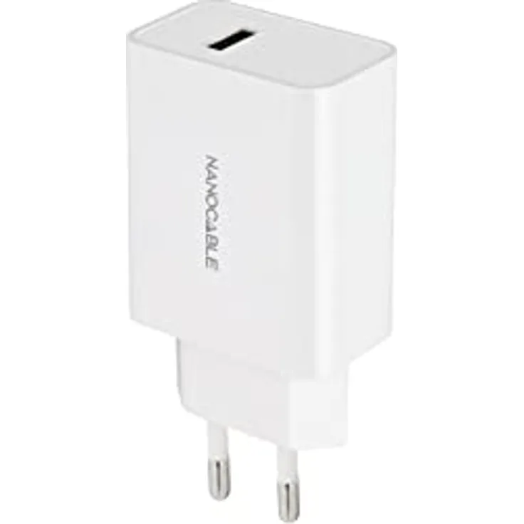 NANOCABLE 10.10.2003 USB-Ladegerät, 5 V/2,1 A, kompatibel mit Smartphones, Tablets, Kopfhörern, Spielekonsole, Weiß