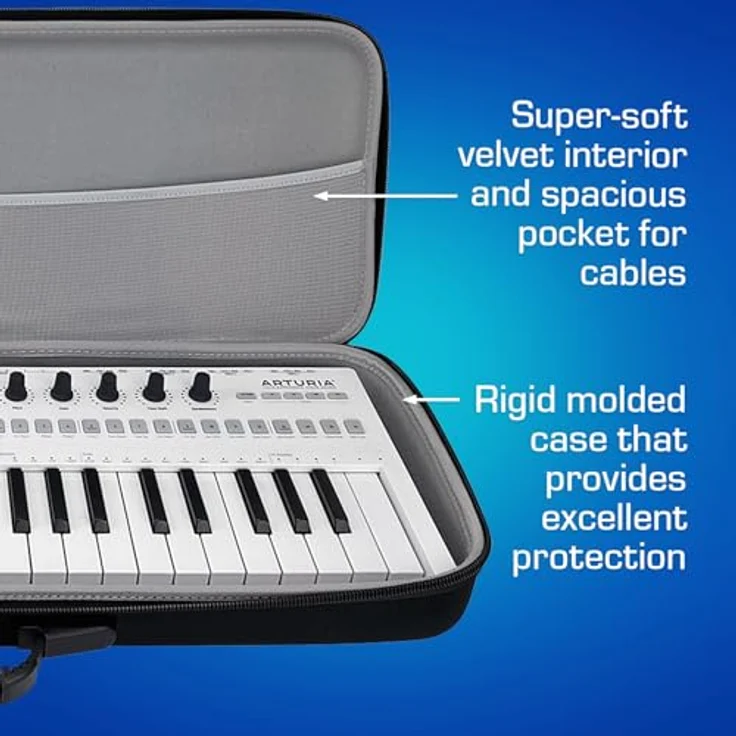 Analog PULSE Case für Arturia KeyStep Pro, robuster DJ Case mit Zubehöraufbewahrung, schwarz – Bild 3