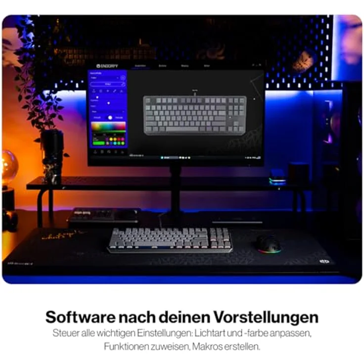 Endorfy Thock V2 TKL, Mechanische Gaming-Tastatur mit USB, ARGB Beleuchtung, kabelgebunden, US Layout – Bild 5