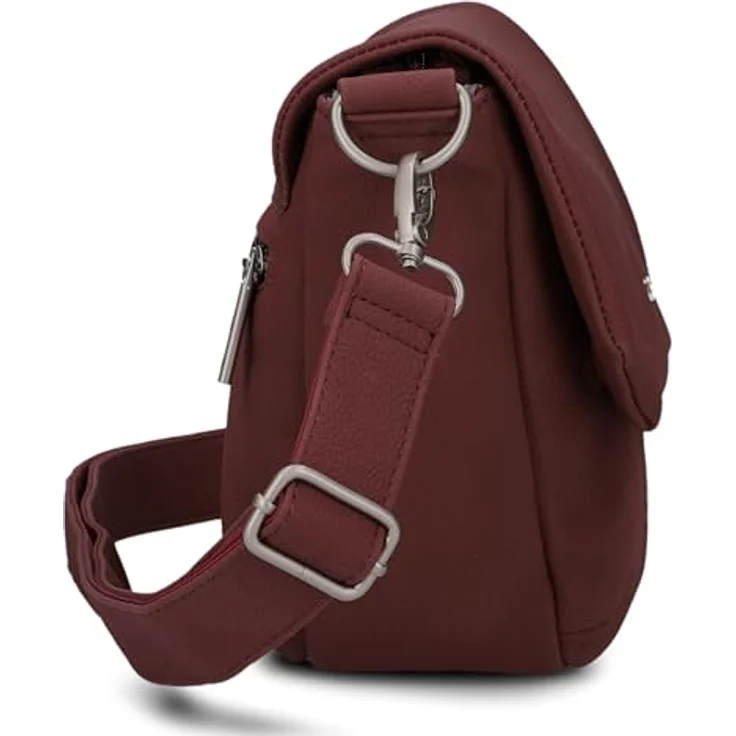 Zwei Mademoiselle.M Messenger, 33 cm Laptopfach in Rot, 100% Polyurethan – Bild 7