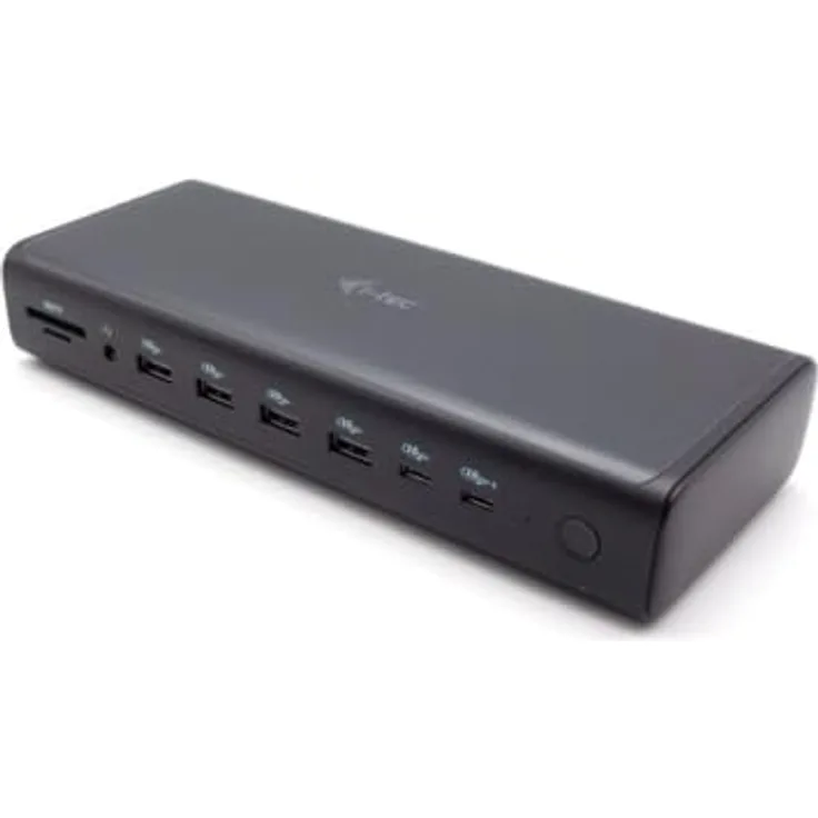 i-tec Universal 6X 4K Dockingstation mit Stromversorgung 140W - 2X HDMI, 2X DP, 2X USB-C MFDP - Laptop-Dockingstation in Schwarz