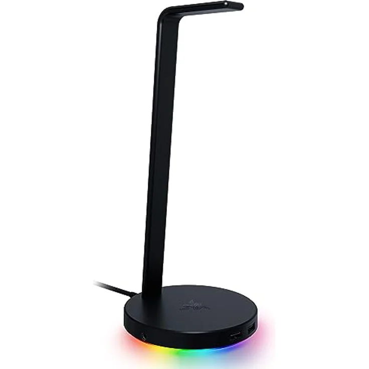 Razer Base Station V2 Chroma - Headset-Ständer mit USB-Hub und RGB-Beleuchtung (mit 7.1 Surround Sound, Integrierter Kopfhörer-Halter, rutschfester Standfuß) Schwarz – Bild 1