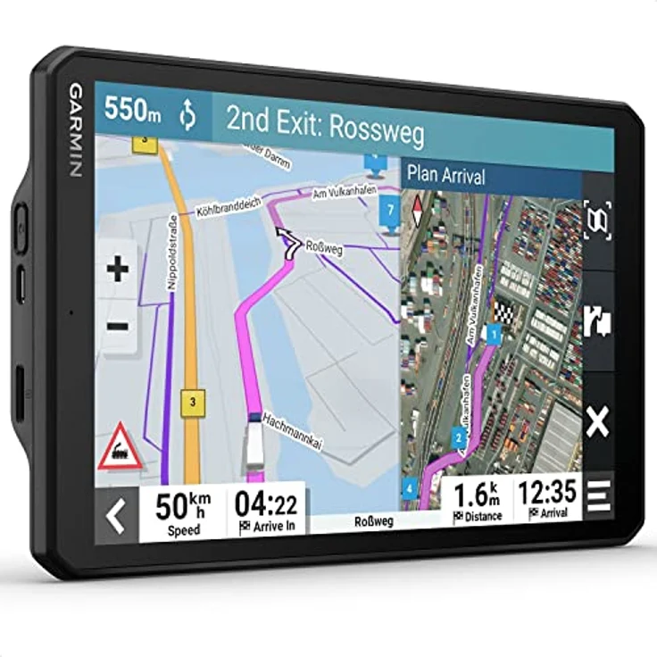 Garmin dēzl LGV 810 EU, LKW-Navigationsgerät mit 8" Farbdisplay, vorinstallierten EU Karten für 46 Länder, fahrzeugspezifischem Routing, Echtzeitdiensten und Satellitenbildern – Bild 1