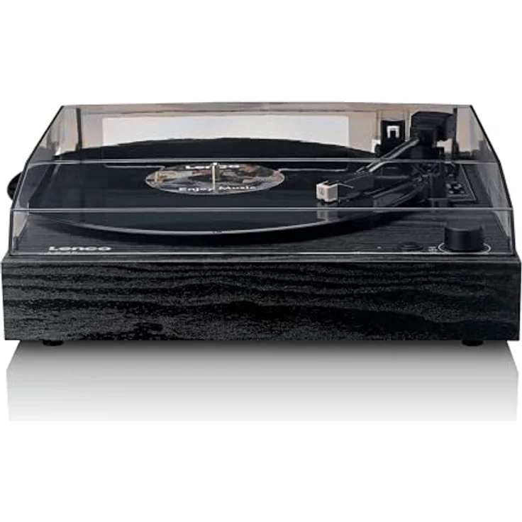 Lenco LS-15BK Plattenspieler - Bluetooth® Empfang & Übertragung, AT3600L Tonabnehmer, Riemenantrieb - Schwarz – Bild 2
