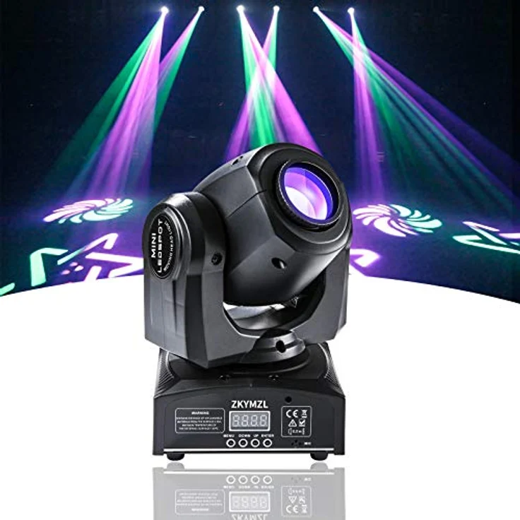 ZKYMZL 30W LED Moving Head Bühnenlicht, DMX512 mit 8 Mustern und flexibler Steuerung für Bar, Party, Halloween und Hochzeit – Bild 1
