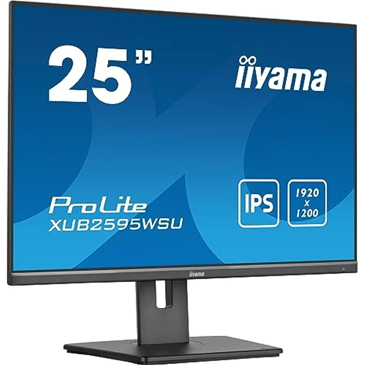 iiyama ProLite XUB2595WSU-B5 25" IPS LED-Monitor 16:10 VGA HDMI DP USB2.0 schwarz mit Höhenverstellung und Pivot