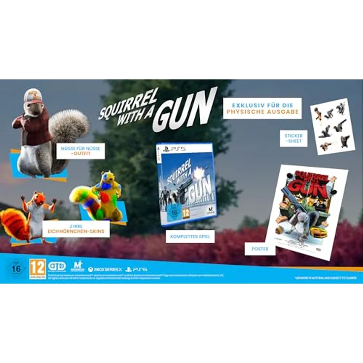 maximum entertainment uk limited Squirrel With A Gun [PS5], Sandbox-Shooter & Puzzle-Plattformspiel rund um ein unberechenbares Eichhörnchen mit einer Knarre – Bild 2
