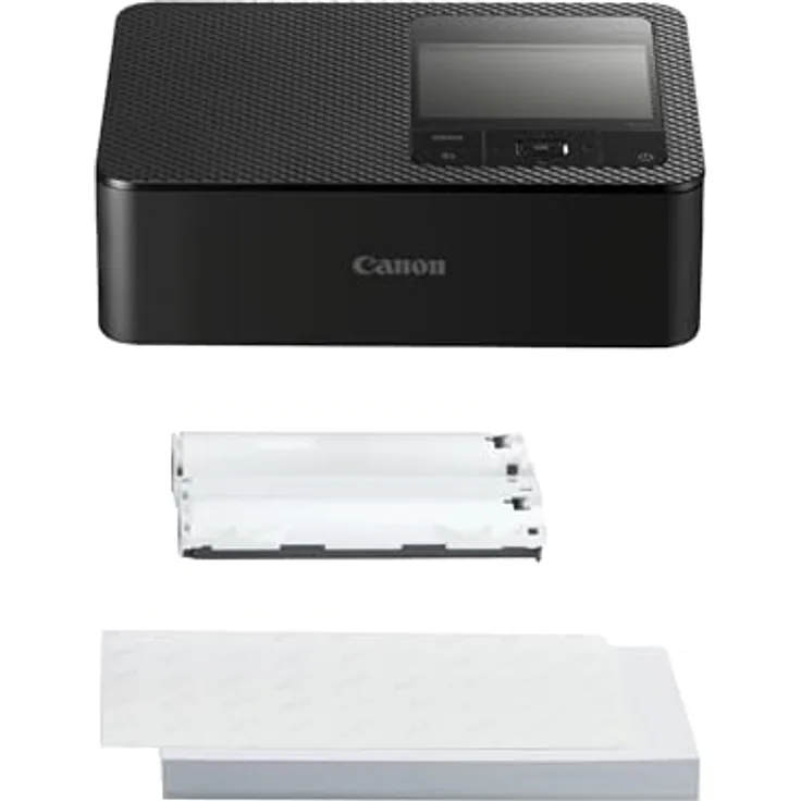 Canon SELPHY CP1500 Mobiler Fotodrucker, drahtloser Bluetooth-Drucker mit 54 Blatt 4x6 Postkartenpapier, schwarz - kompakt und leicht, wasserabweisende und kratzfeste Fotos