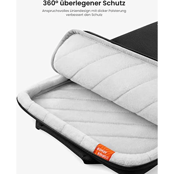 tomtoc 360° Laptop Tasche Hülle für 16-Zoll MacBook Pro M4/M3/M2/M1 Pro/Max (2019-2024), Premium Stoßfest Rundumschutz, Schwarz – Bild 4