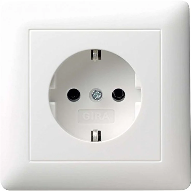 Gira Steckdose SCHUKO 044027 Vollplatte Standard 55 rw matt, Weiß – Bild 2