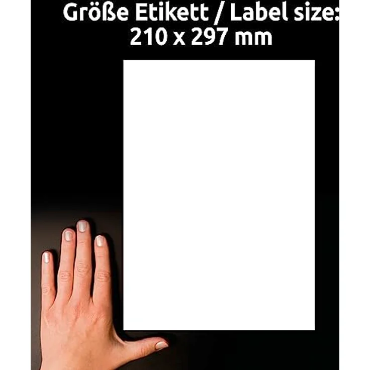 AVERY Zweckform 3478-200 Universal Etiketten (200 plus 20 Klebeetiketten extra, 210x297mm auf A4, bedruckbare Versandetiketten, selbstklebende Versandaufkleber mit ultragrip) 220 Blatt, weiß – Bild 4
