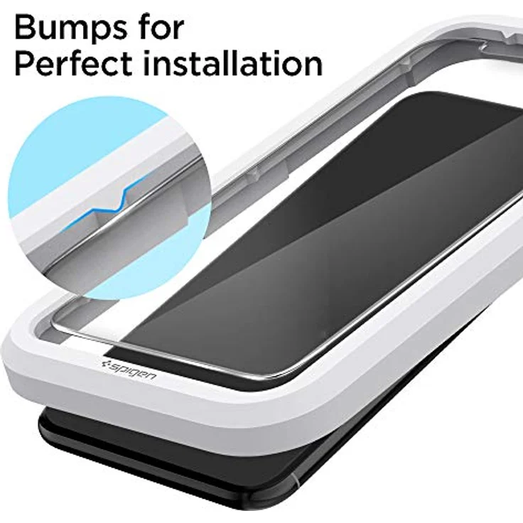 Spigen AlignMaster Displayschutzfolie, 2er Pack, kompatibel mit iPhone 11 und iPhone XR, kratzfest, 9H Härte, Hüllenfreundlich, transparent – Bild 3