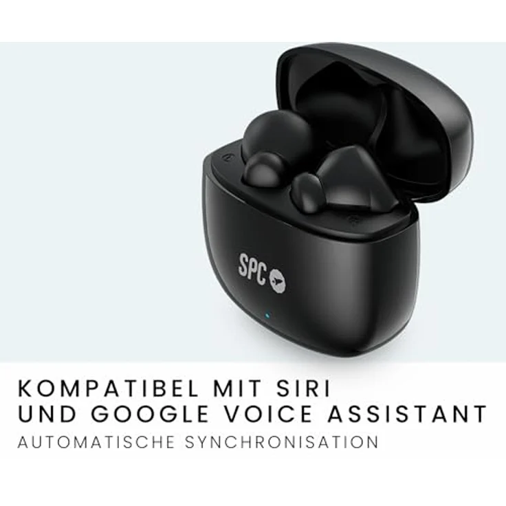 SPC Zion 2 Play, Kabellose In-Ear Kopfhörer mit Bluetooth 5.3, Touchpad-Fernbedienung, 7 Stunden Akkulaufzeit, Schwarz – Bild 3