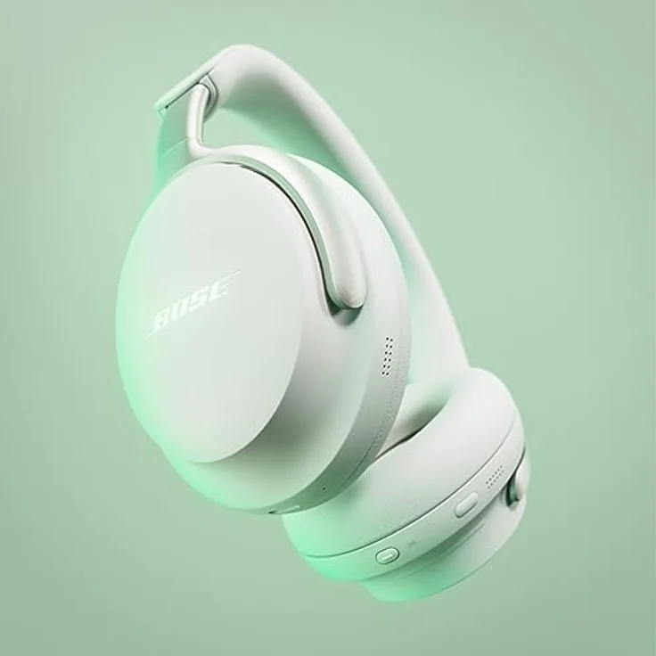 Bose QuietComfort Ultra Kabellose Kopfhörer mit Noise-Cancelling für räumlichen Klang, Over-Ear-Kopfhörer mit Mikrofon, Bis zu 24 Stunden Akkulaufzeit, Kopfhörer mit Raumklang, Weiß – Bild 2