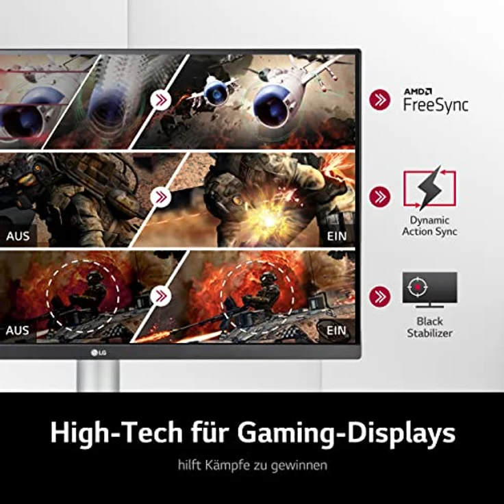 LG Electronics 27UP85NP-W 4K UHD 27'' (68cm), 3840 x 2160, 16:9, VESA DisplayHDR™ 400, AMD FreeSync™, IPS with DCI-P3 95%, 5ms GtG - Weiß & Schwarz - 27 Zoll Office-Monitor mit nahezu rahmenlosem Design, 4K-Auflösung, DisplayHDR 400, AMD FreeSync, und 95% DCI-P3 - Weiß & Schwarz – Bild 5