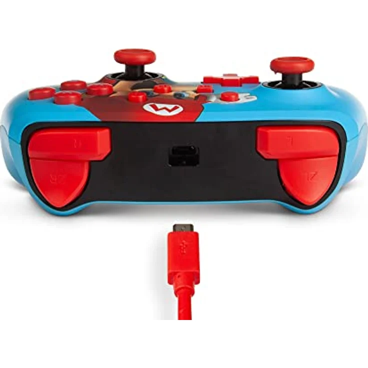 PowerA Enhanced Wired Controller - Mario Punch Blau, Rot (1518605-01) (Switch) – Bild 6