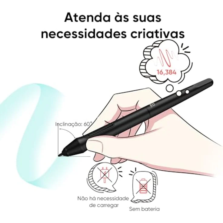 XP-Pen Deco mini7 V2, Grafiktablett mit 16.384 Druckempfindlichkeitsstufen, kabellosem Stift und 8 programmierbaren Tasten, Schwarz – Bild 6