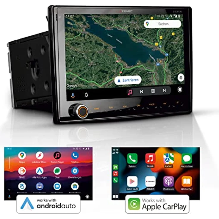 ZENEC Z-E3776, Multimediasystem für FIAT Ducato mit 9" Touchscreen, Wireless Android Auto/Apple CarPlay, DAB+, USB, erweiterbar zum Wohnmobil Navi – Bild 2