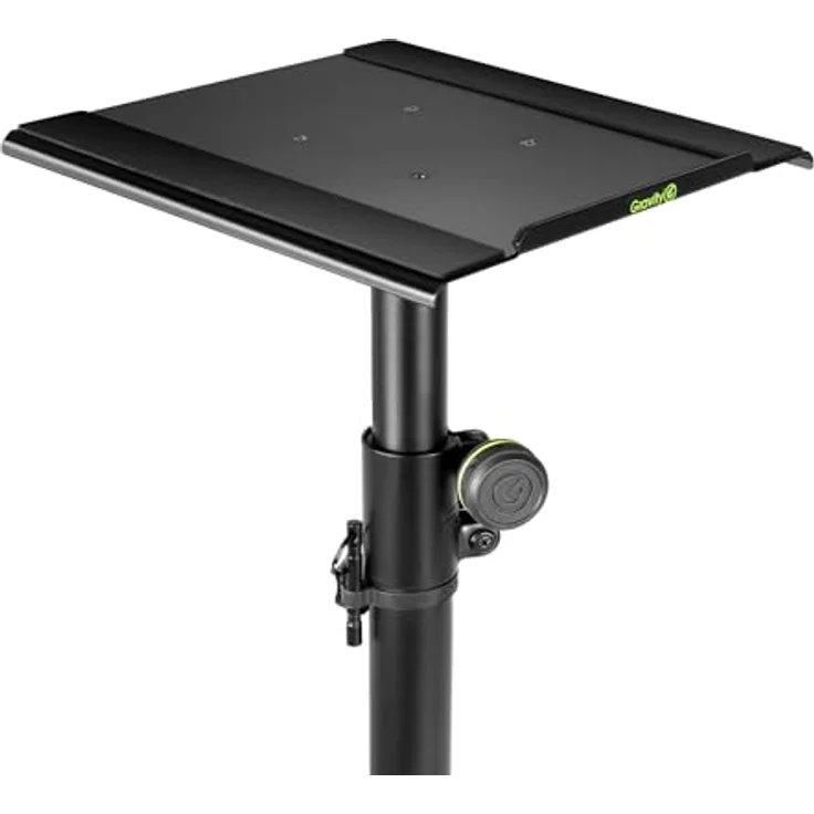 Gravity SP 3202 LR B Studiomonitor-Ständer, massiver Eisenguss-Rundsockel, schwarze Pulverbeschichtung, 40 kg Traglast – Bild 3