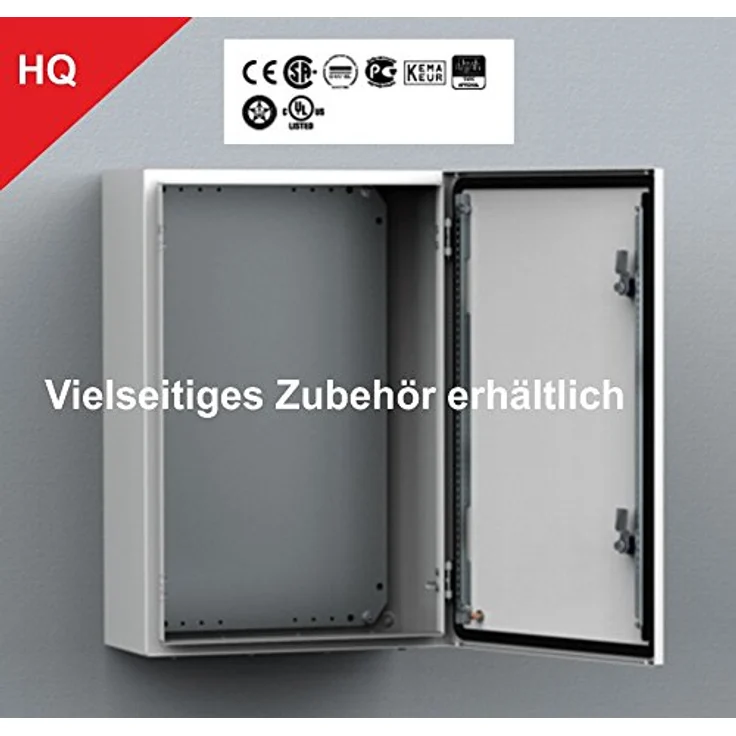 nVent Hoffman Wandgehäuse 400x300x155 MAS0403015R5, Serverschrank, Grau, Stahlblech, IP66 Schutzart – Bild 2