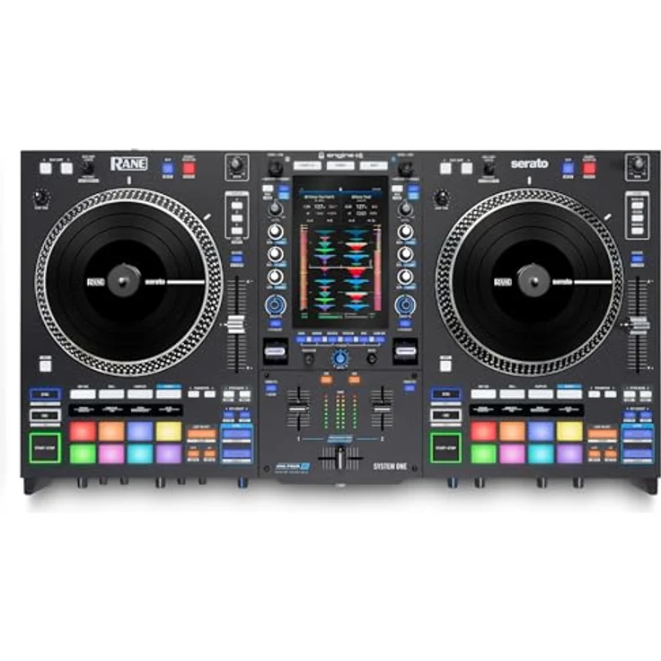 Rane System One, 2-Deck Standalone DJ-Controller mit Wi-Fi Streaming, 7" Touch-Display und motorisierten Plattentellern – Bild 1
