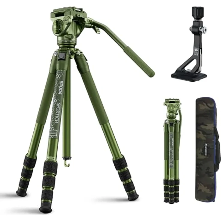 SIRUI Europe Sirui Sportich SP004 + G5X Dreibeinstativ, verstellbar von 16-149 cm, grün, ideal für Fotografie und Naturbeobachtungen – Bild 2