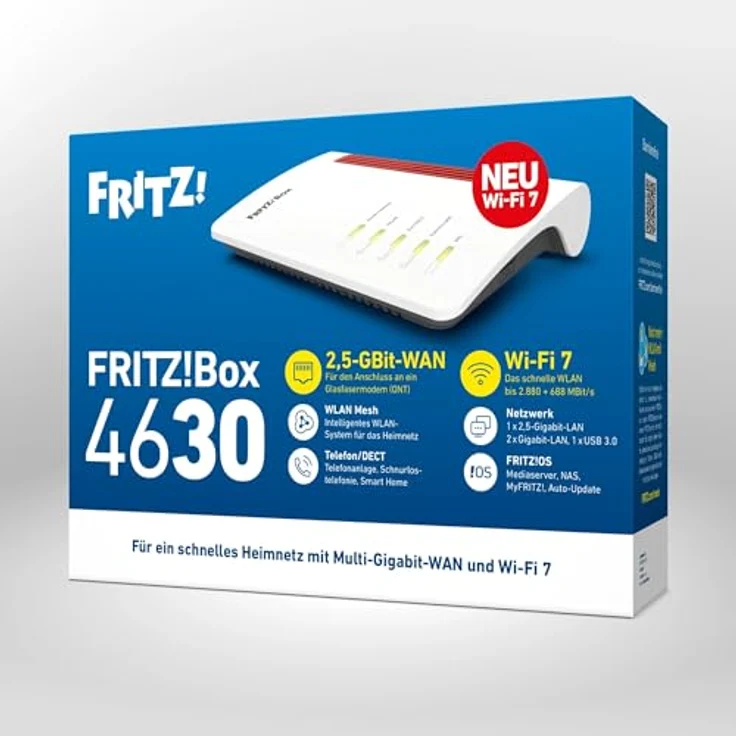 AVM FRITZ!Box 4630, WLAN Mesh Router mit Wi-Fi 7 und 3568 Gbit/s, integrierte DECT-Basis, Smart-Home-Funktionen – Bild 5