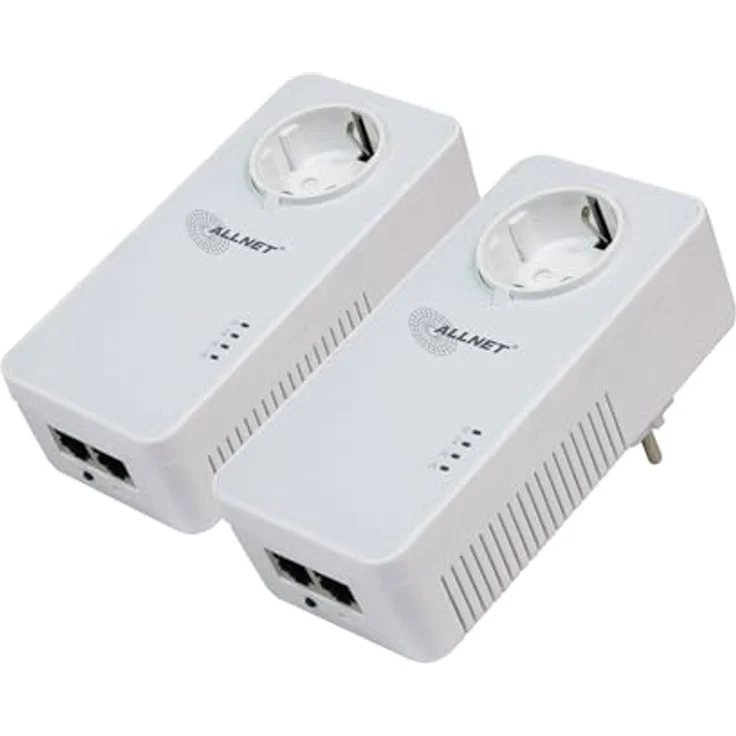 AllNet ALL1681205v2 Powerline 1200Mbit 2er Bundle, RJ45 HomePlugV2 Adapter mit SmartLink Passthrough