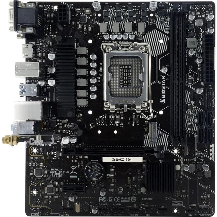 Biostar Z690MX2-E D4 Mainboard (mATX, DDR4, Intel Z690 Chipset, 2,5 Gigabit Ethernet)