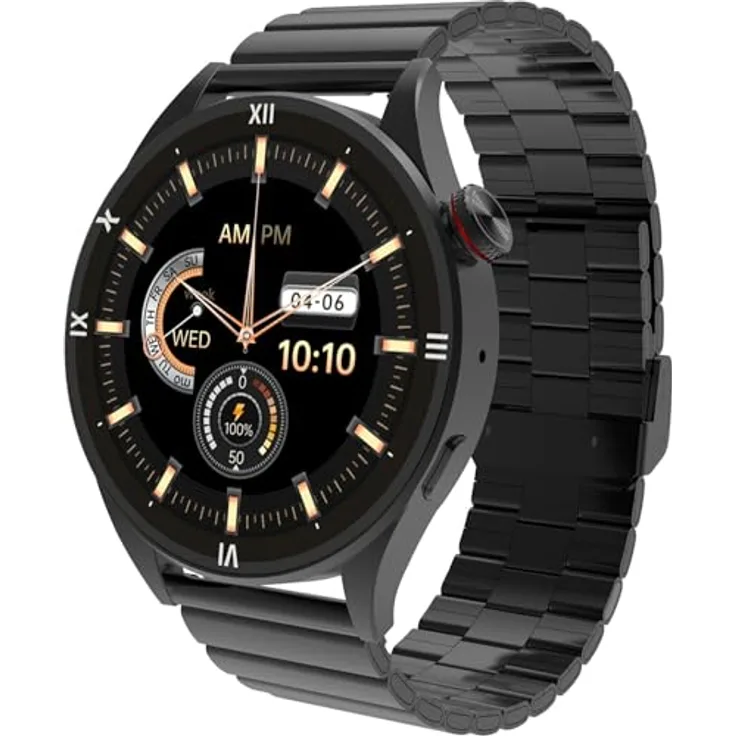 Maxcom Smartwatch FW66 IP66 IRON R mit Metallarmband, Schwarz