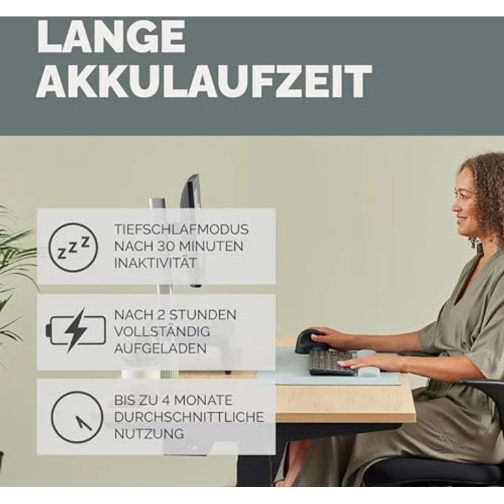 Fellowes Breyta Plus+ Ergonomische Maus, Kabellos und Kabelgebunden, Schwarz, für Rechtshänder – Bild 8