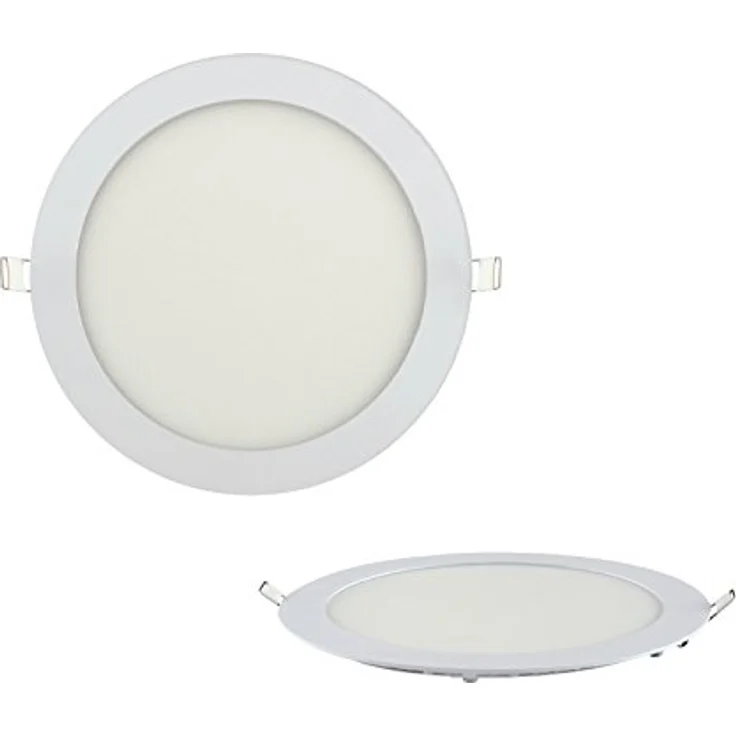 ENERGMiX Runder LED Panel Slim Flach Unterputz Einbauleuchte 15 Watt Warmweiss inkl. Trafo, Rund Ø 195mm – Bild 1