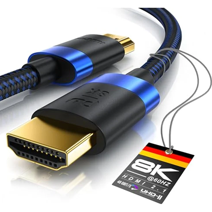 0,5m 8K HDMI Kabel 2.1 - 8K60Hz 4K 120Hz DSC - HDTV 7680 x 4320 - UHD II - HDMI 2.1 2.0a 2.0b - 3D - Highspeed HDMI-Kabel Ethernet - HDR - ARC - Präzisionsstecker - kompatibel zu Blu Ray PS4 Xbox – Bild 2