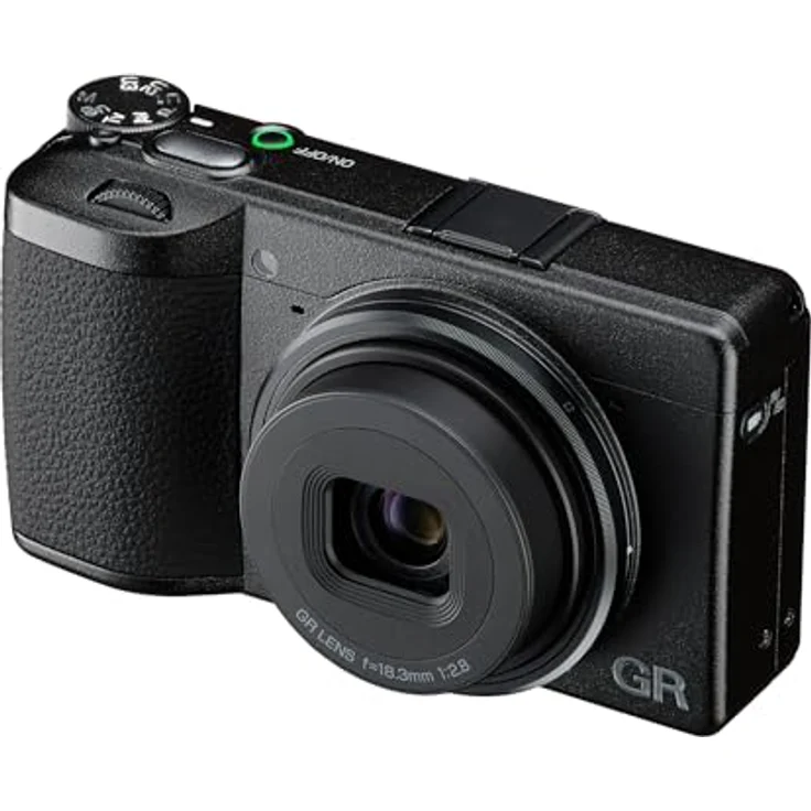 Ricoh GR IV HDF, Digitalkompaktkamera mit 25,74 MP APS-C-CMOS-Sensor, 28 mm f/2,8 GR-Objektiv und integriertem Highlight Diffusion Filter, schwarz, 53 GB intern – Bild 1