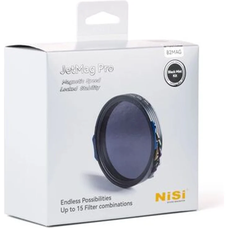 NiSi JetMag Pro 82MAG Black Mist Kit, Kamera-Filter mit magnetischem Schnellmontage-System und zwei Black Mist-Filtern (1/8 und 1/4)