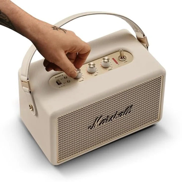 MARSHALL Kilburn III Bluetooth Lautsprecher, Cream, 360°-Sound, wasserfest, über 50 Stunden Akkulaufzeit, Powerbank-Funktion – Bild 7