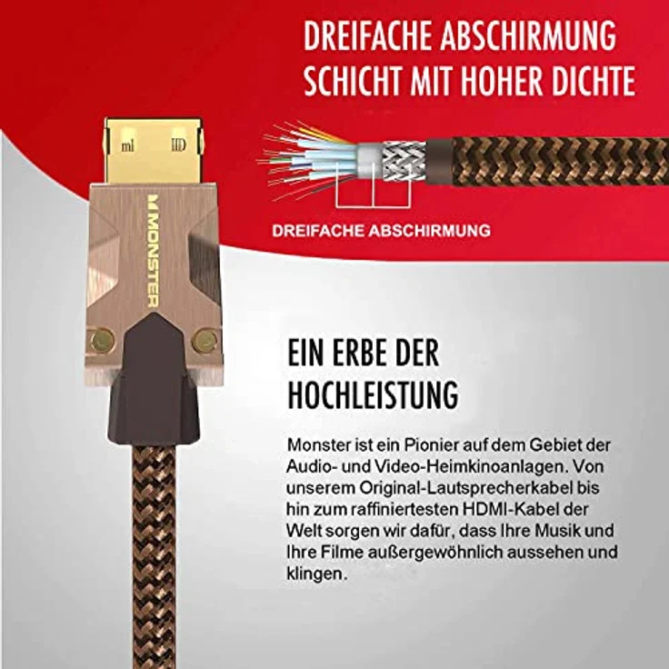 Monster HDMI-Kabel MSeries M2000 UHD 4K HDR10+ 25Gbps 1,5m – Bild 5