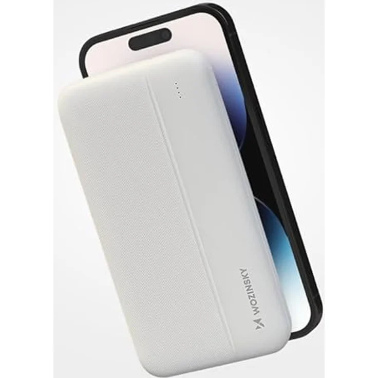 Wozinsky WPBWE1 Powerbank 10000mAh, 2 x USB, weiß, leicht und reisefreundlich mit Schutzfunktionen – Bild 5