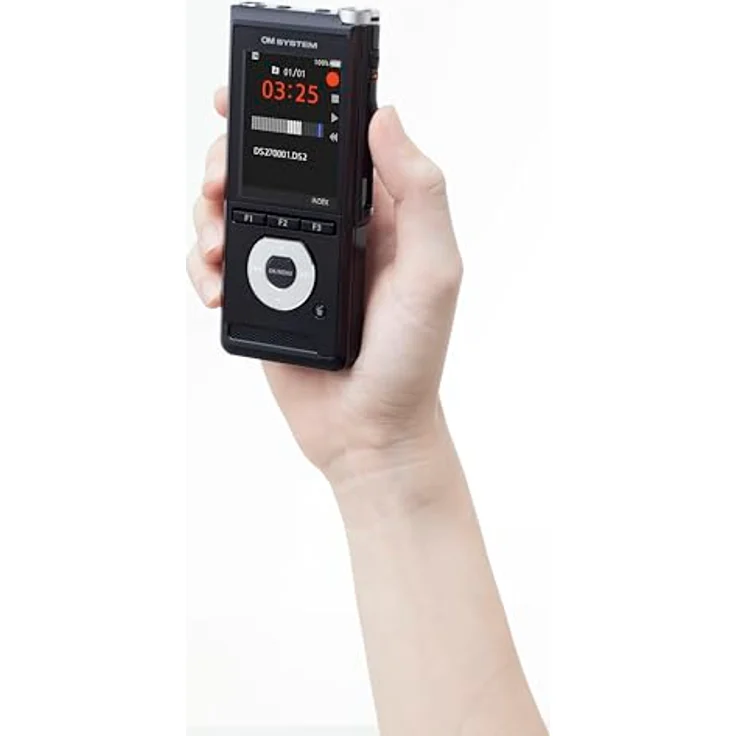OM SYSTEM DS-2700 Digitales Diktiergerät, 2 GB Speicher, omni-direktionale Stereomikrofone – Bild 3