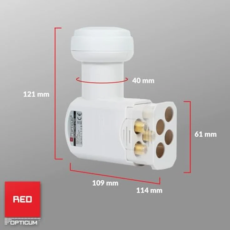 Opticum Quad LNB - LQP-04H - vergoldete Kontakte (Full HD, 3D) – Bild 6